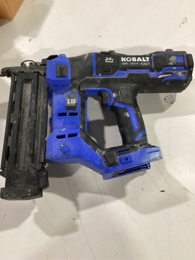 Condition photo showing As Is for Kobalt XTR 2-1/8-in 18 -Gauge Cordless Straight Brad Nailer (Battery Not Included and Charger