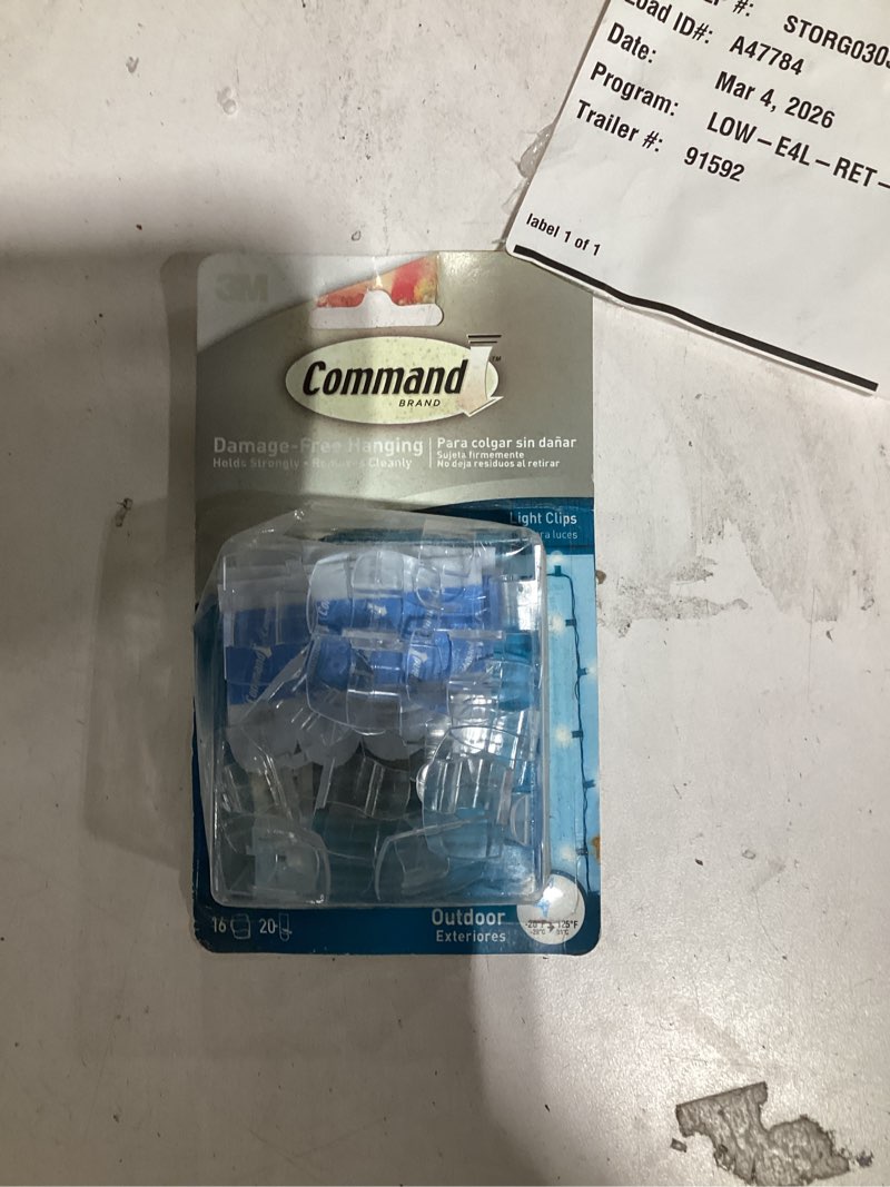 Condition photo showing Good Condition for Command Outdoor 16 -Pack Clear Adhesive Light Clips ( 0.1-lb Capacity)