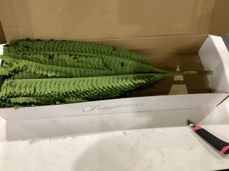 Condition photo showing New/Like New for 68" artificial ferns for outdoor, uv resistant giant faux boston fern bush with 92 fronds, large fake plants fade resistant for porch patio garden home decor 68" 1 pcs