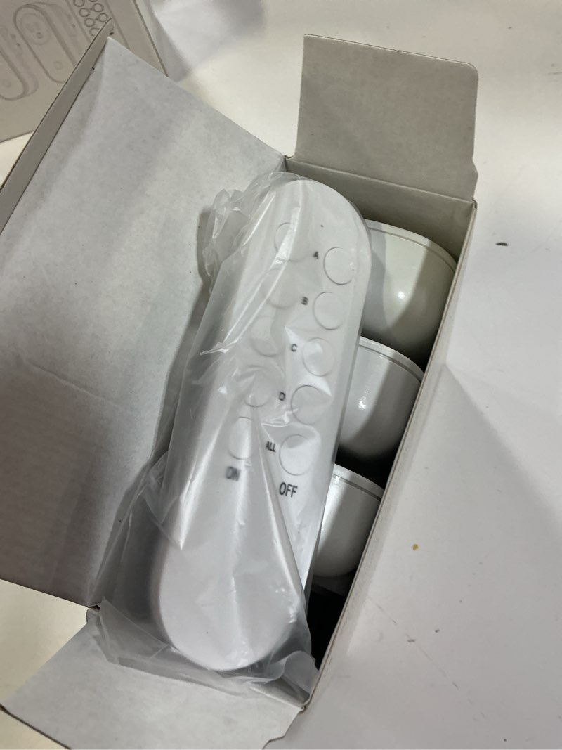 Condition photo showing New/Like New for remote control outlet, 15a wireless electrical outlets switch plug for christmas lights, 130ft long range, learning code, fcc & etl listed, 3 outlets + 1 remote 51196-1t+3r