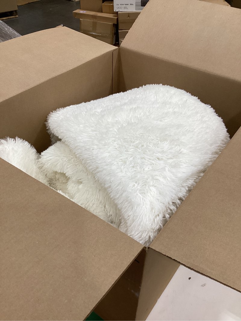 Condition photo showing Good Condition for Mtandyx 8x10 Area Rugs Living Room, Cream White Large Plush Fluffy Bedroom Carpet, Non-Slip Upgraded Indoor Thick Soft Rug, Modern Plush Carpet Suitable for Kids Home Decor Aesthetics Dorm. Cream 8' x 10' (Rectangular)