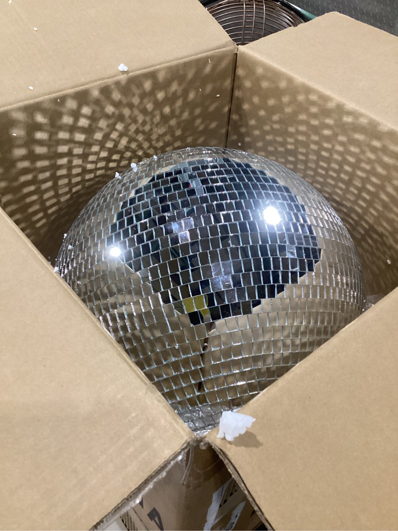 Condition photo showing Good Condition for alytimes mirror disco ball - 8-inch cool and fun silver hanging party disco ball –big party decorations, party design, similar to stock photo