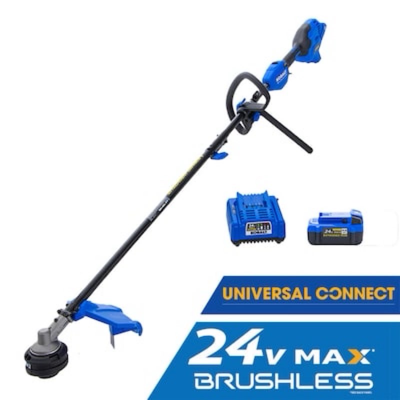 Kobalt 24-volt 15-in Split Shaft Attachment Capable Battery String Trimmer 4.0 Ah (Battery Included)