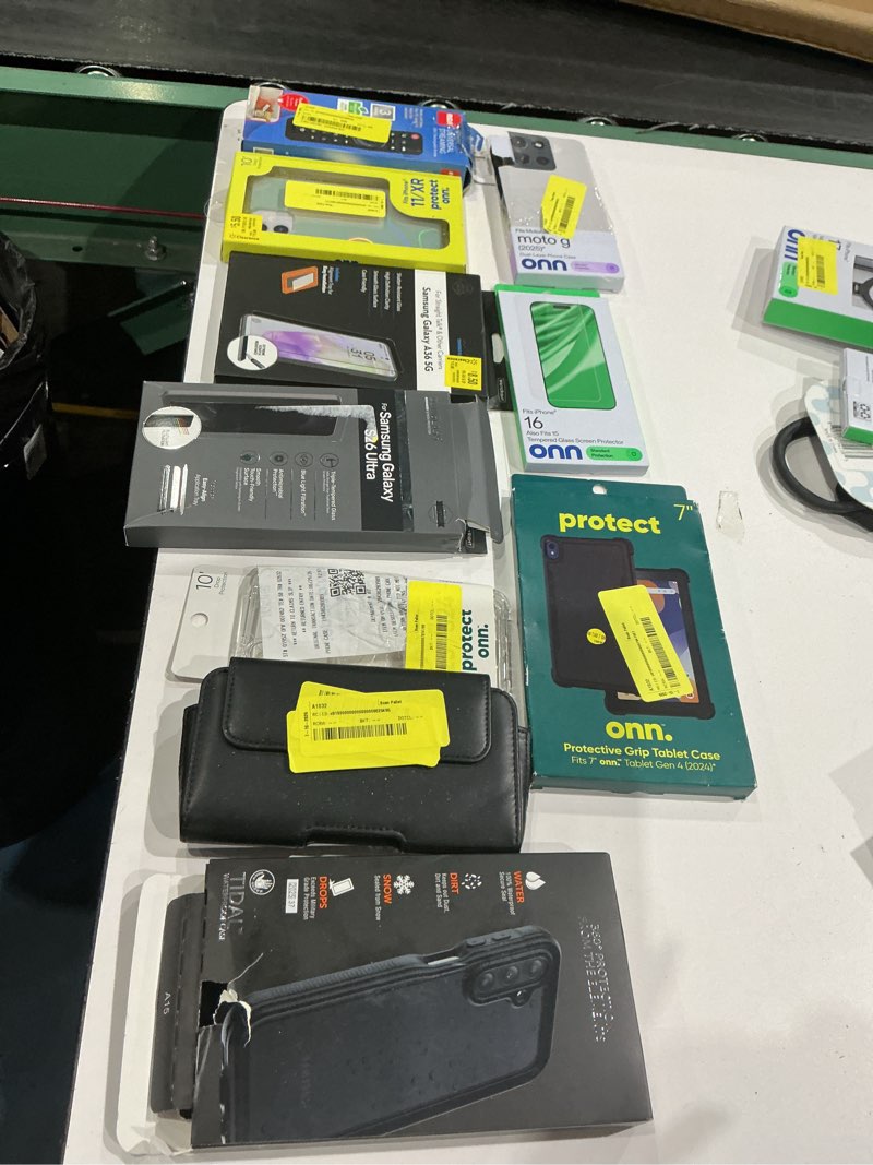 Condition photo showing As Is for assorted cellphone/tablet/laptop case covers & accessories