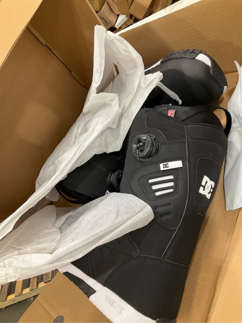 dc shoes judge boa snowboard boot white/black/citrus 9.5