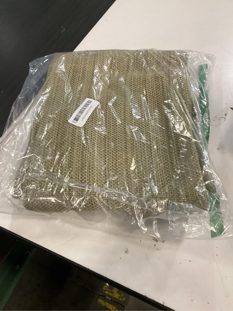 Condition photo showing Good Condition for lajode linen blackout curtains 90 inch long, olive green extra long curtains for bedroom living room modern farmhouse, thermal light blocking faux linen energy save drapes each 52x90 inch 2 panels 52"w x 90"l (pack of 2) olive green
