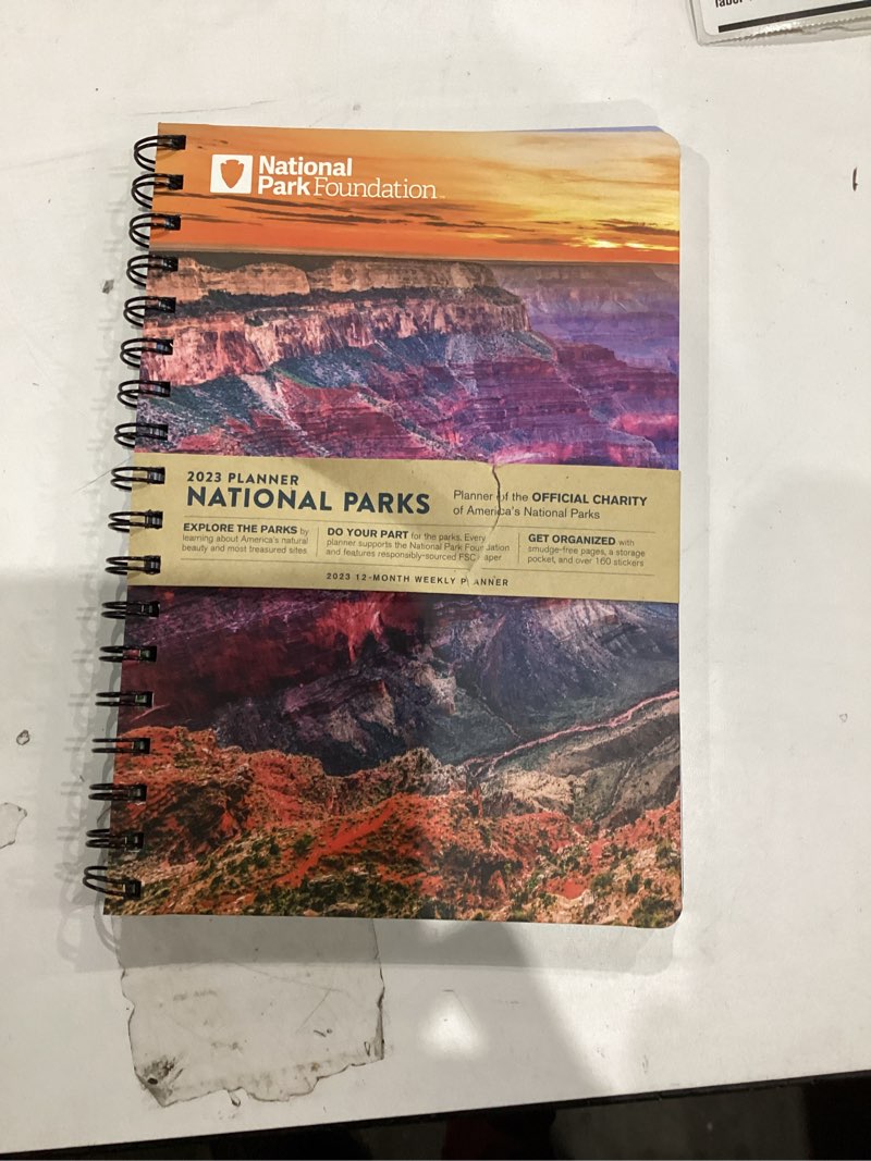 Condition photo showing New/Like New for 2023 National Park Foundation Planner: 12-Month Weekly Engagement Nature Calendar with Stickers (Thru December 2023)