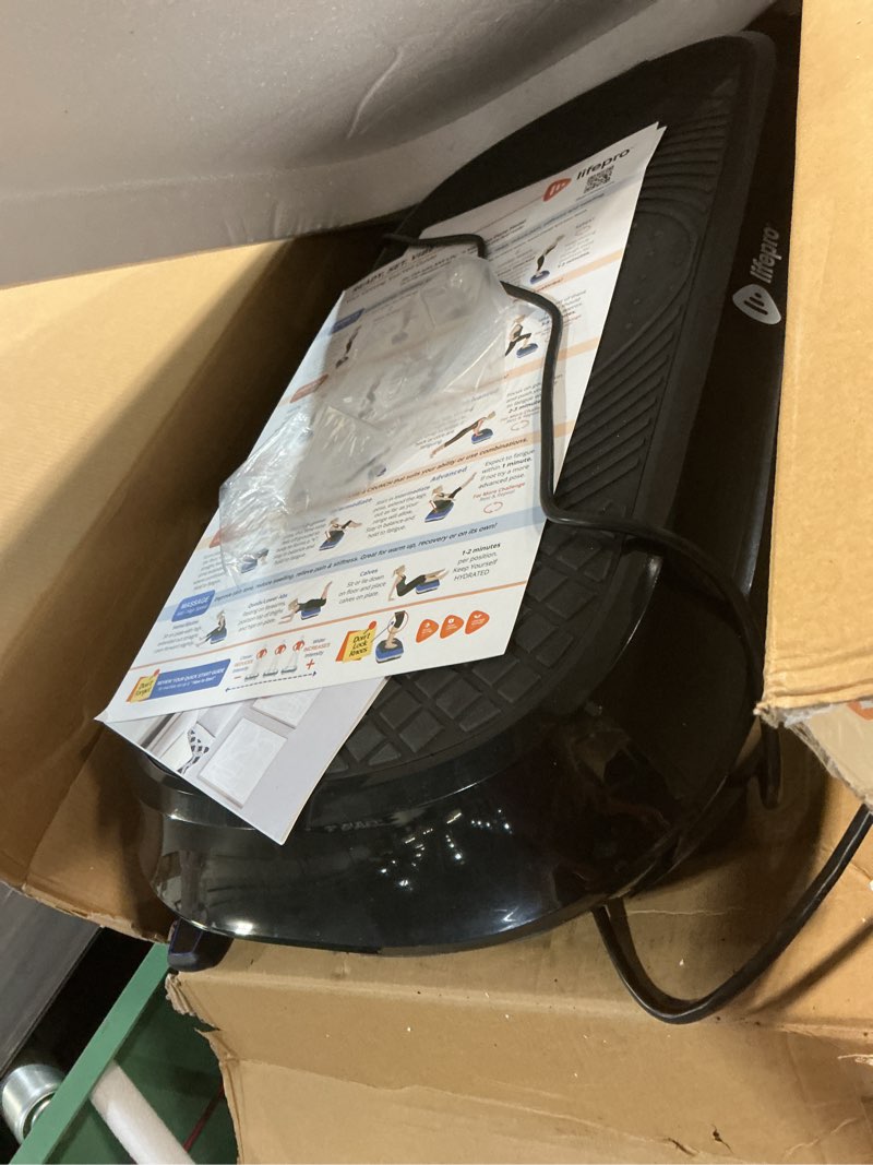 Condition photo showing As Is for Lifepro Waver Vibration Plate Exercise Machine for Lymphatic Drainage, Muscle Activation, Full-Body Workout Vibrating Platform with Loop Bands, Fitness Equipment for Strength Toning & Fat Loss Black