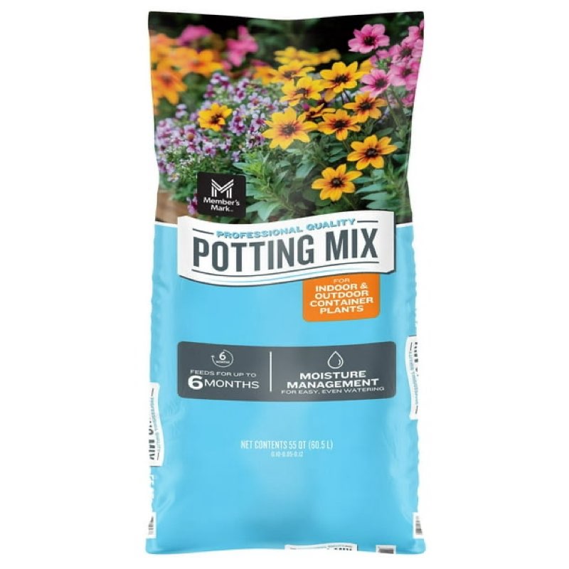Member's Mark Potting Mix Planting Soil, 55 Quarts