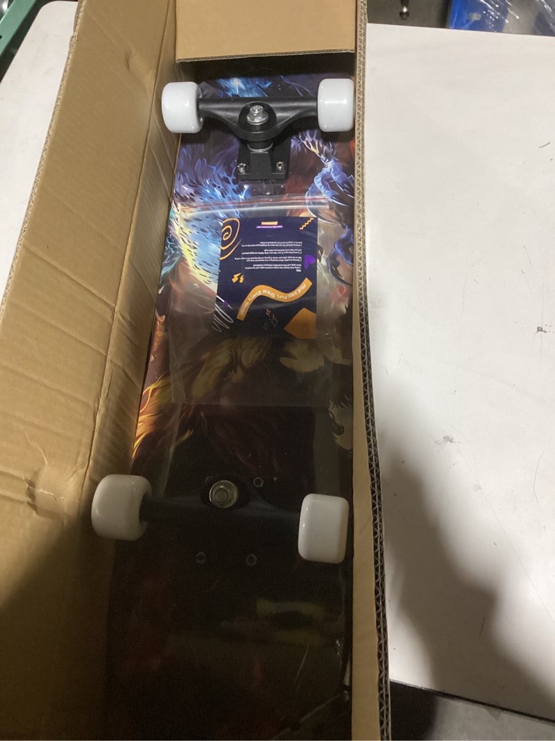 Condition photo showing Good Condition for Nattork 31 Inch Complete Skateboard, Standard Skateboards for Beginners, Wood 9 Layer Canadian Maple Trick Skate Boards for Boys Girls Youth Teens Adults Lion Hawk