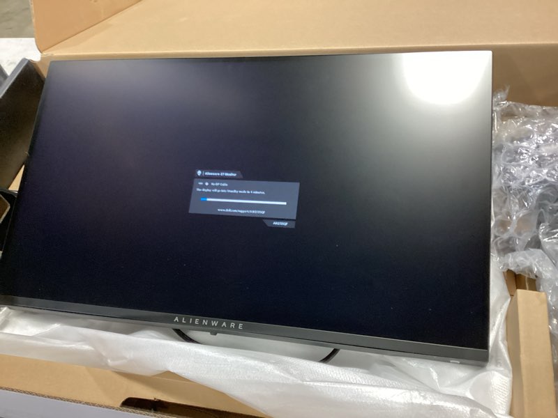 Condition photo showing Good Condition for Alienware 27 4K Dual-Resolution Gaming Monitor - AW2725QF - 4K at 180Hz and FHD at 360Hz, 0.5ms GTG 1ms GTG (Extreme Mode), VESA AdaptiveSync, NVIDIA G-SYNC Compatible, HDMI/DP/USB 3.2 Gen1 - Black 27.4 Inches 163 Pixels Per Inch AW2725QF
