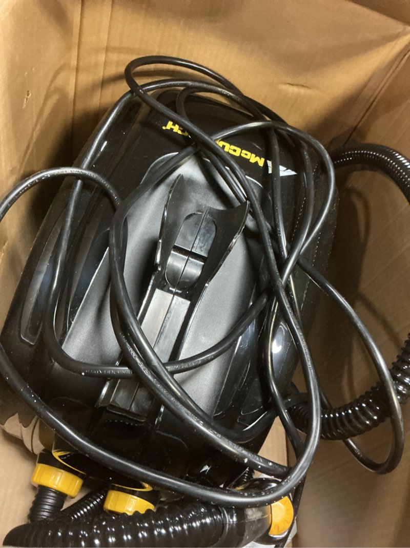 Condition photo showing As Is for McCulloch MC1385 Deluxe Canister Steam Cleaner, 2-Hour Runtime, Chemical-Free, 23 Accessories: Mop Head, Brushes & More - Built for Home, Tile, Carpet, Furniture, & Personal Car Detailing