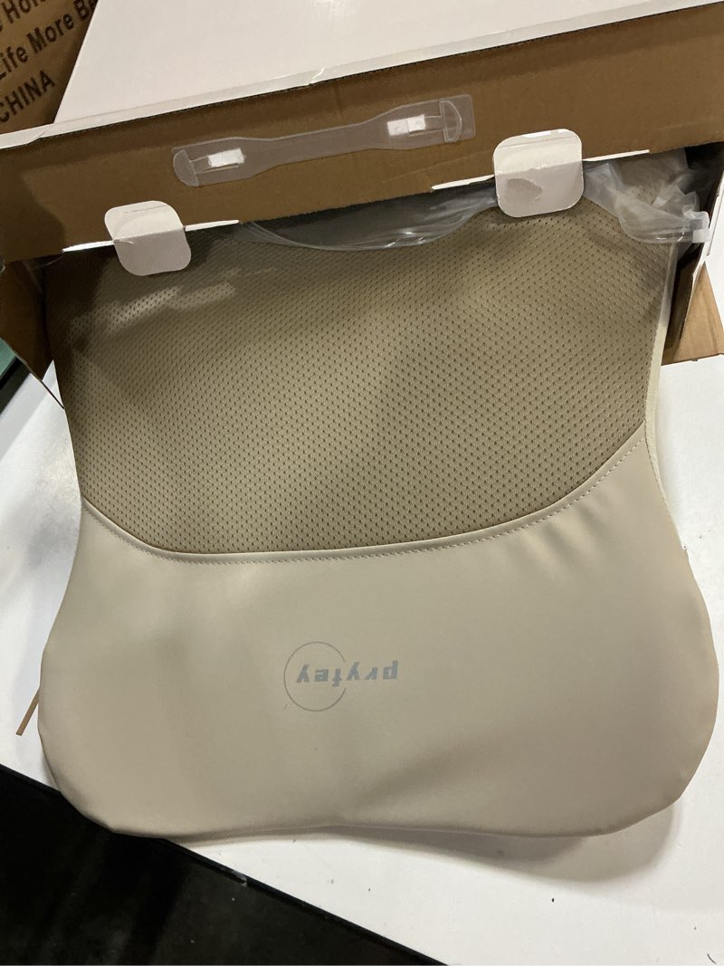 Condition photo showing Good Condition for pryfey Back Massager, Rolling Up and Down Back Massager with Heat, Back Massage 4D Kneading for Pain Relief Deep Tissue, Ultrathin Shoulder Massager Gift for Women Men Parents Christmas, Khaki