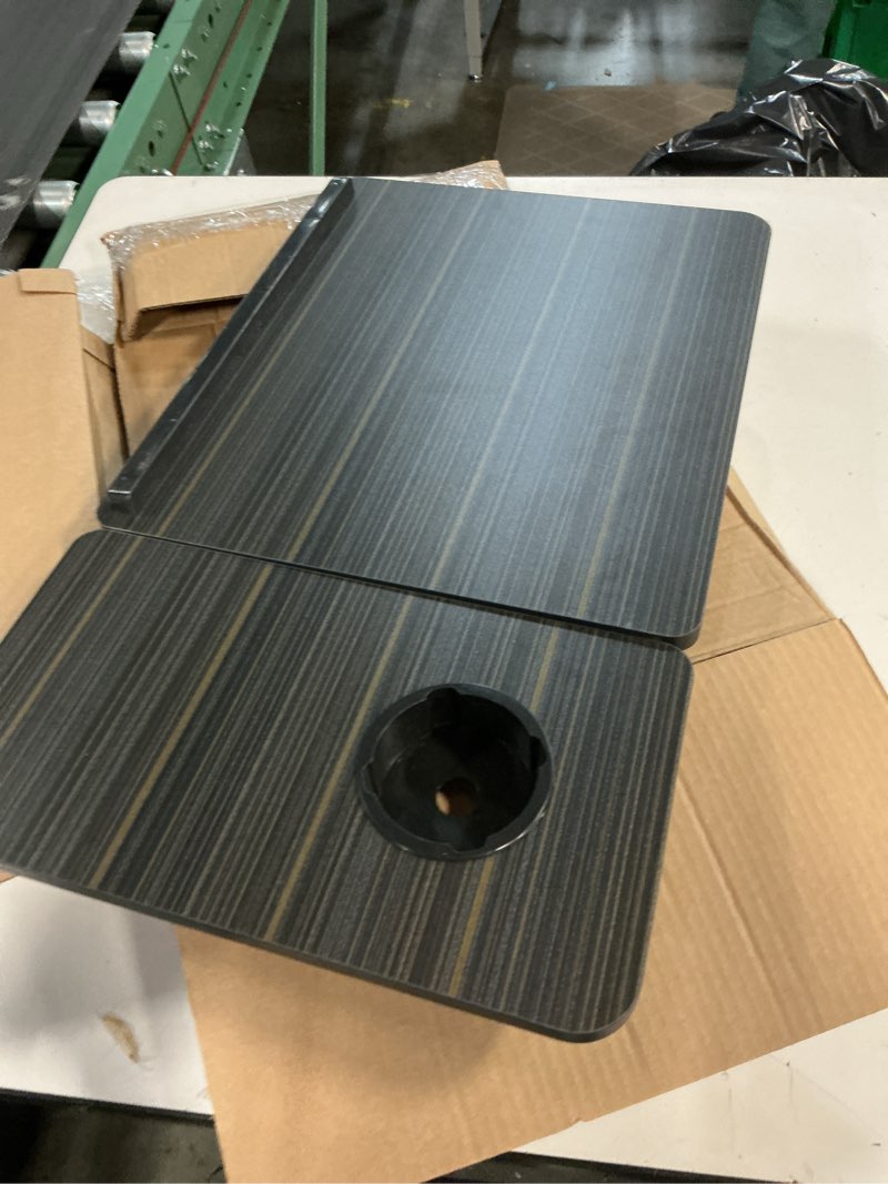 Condition photo showing Good Condition for Lap Desk for Couch/Sofa/Floor, 5-Angle Adjustable Bed Desk with Foldable Legs &Cup Holder, Light Weight Bed Tray Table for Writing/Eating/Reading, Portable Laptop Stand for Adults, Kids Black