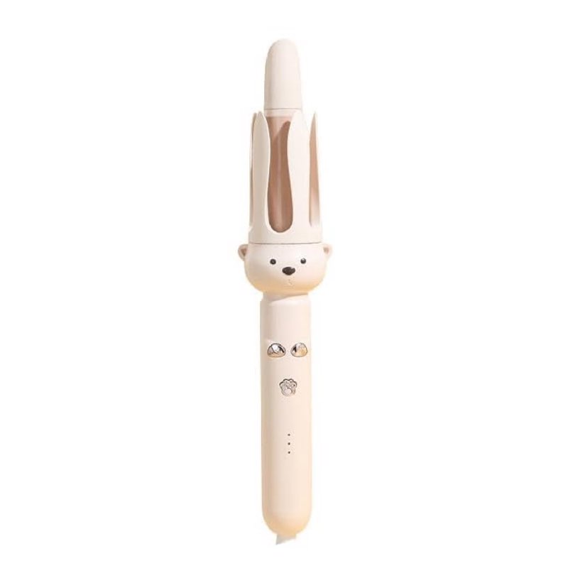 pretihom automatic rotating curling iron - 1.1 inch (28mm) curling wand for beach waves, anti-scald, anti-tangle, ceramic coating, dual voltage, hair curler for women, all hair types