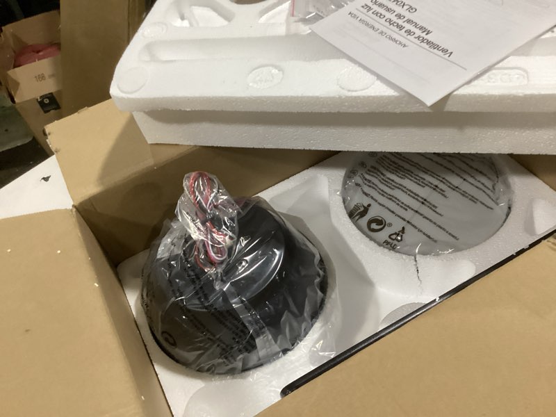 Condition photo showing Good Condition for ohniyou ceiling fans with lights, 32 inch low profile ceiling fan with light and remote/app control, flush mount, dimmable, qiuet dc motor, black small indoor ceiling fan for bedroom, kitchen black 32 inch