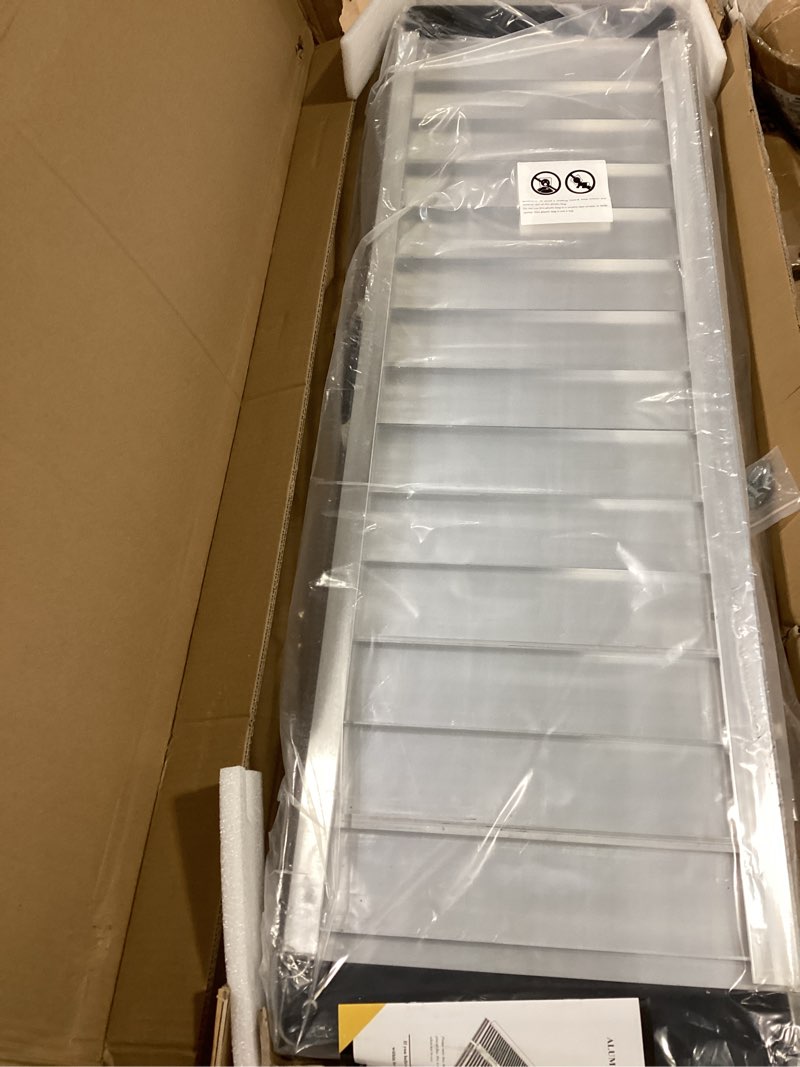 Condition photo showing New/Like New for VNN Portable Wheelchair Ramp 4FT, Non-Slip Aluminum Ramps for Wheelchairs for Home, Handicap Wheelchair Ramps for Home Steps, Aluminum Loading Dock Plates, Doorways Aluminum 4FT (Usable height 4-12 inch)
