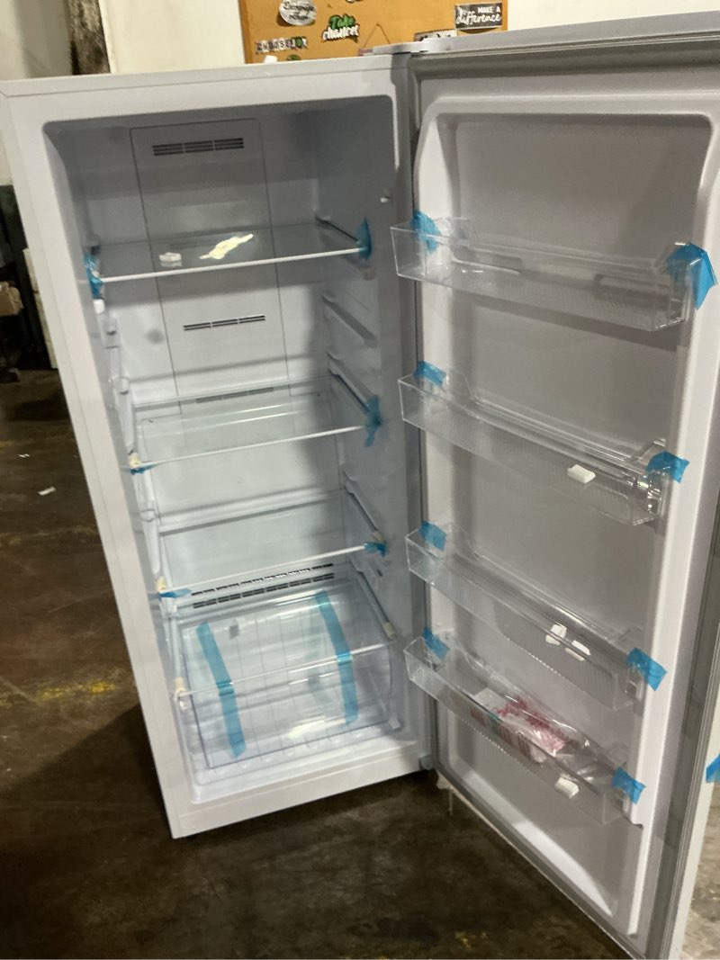 Condition photo showing Good Condition for hamilton beach hz4941 14 cu ft upright convertible fridge/freezer-frost free-reversible door-removable glass shelves-led interior light, white white 14 cu ft