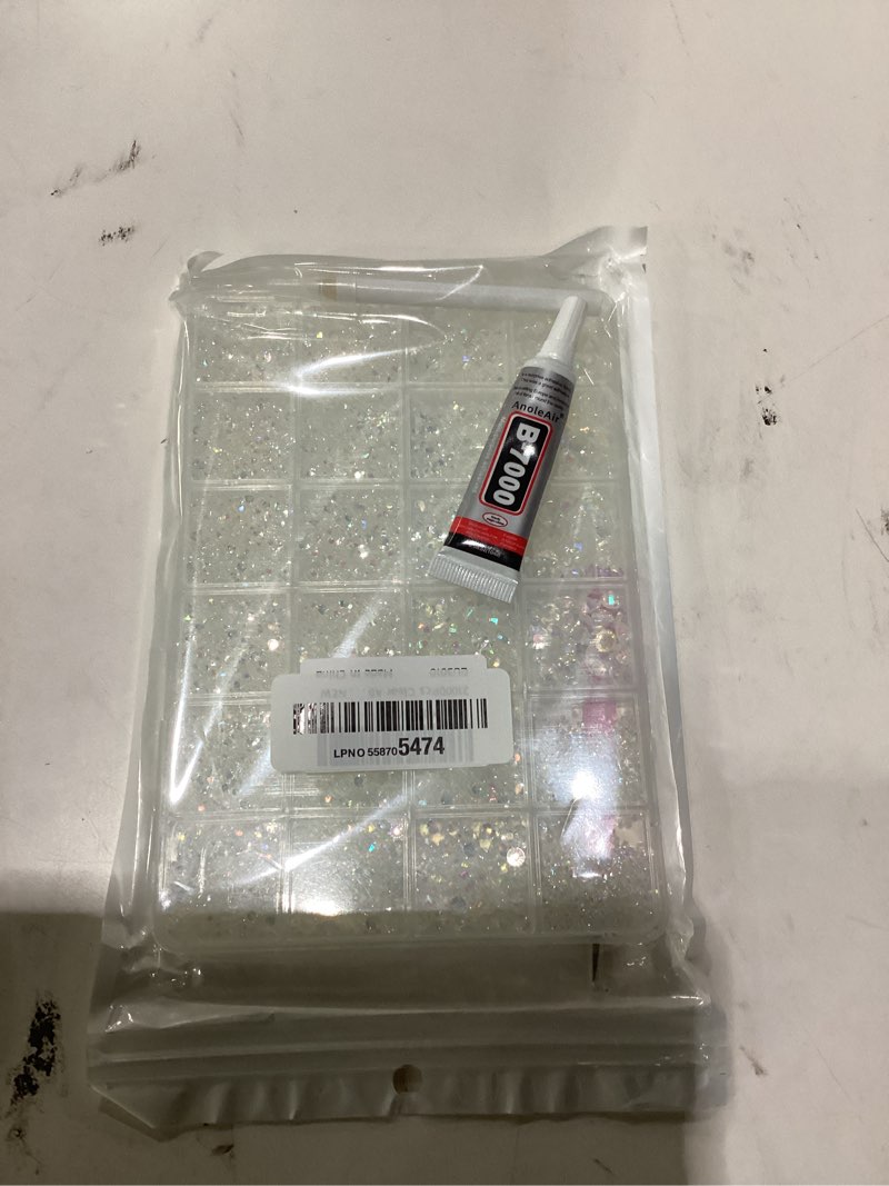 Condition photo showing Good Condition for 21000pcs clear ab rhinestones for bedazzling kit, mix sizes jelly bedazzling resin gems, clear ab gems bedazzling for crafting, flatback resin rhinestones for craft diy face makeup s10