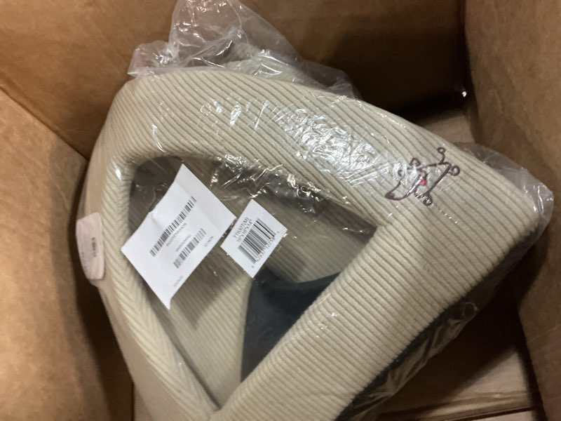 Condition photo showing Good Condition for Best Pet Supplies Dog House Bed Crate Mat Tent Indoor Round Soft Plush for Small, Medium, and Large Breeds - Beige Corduroy, 16 x 16 x H:14" Beige Corduroy 16" x 16" x H:14"