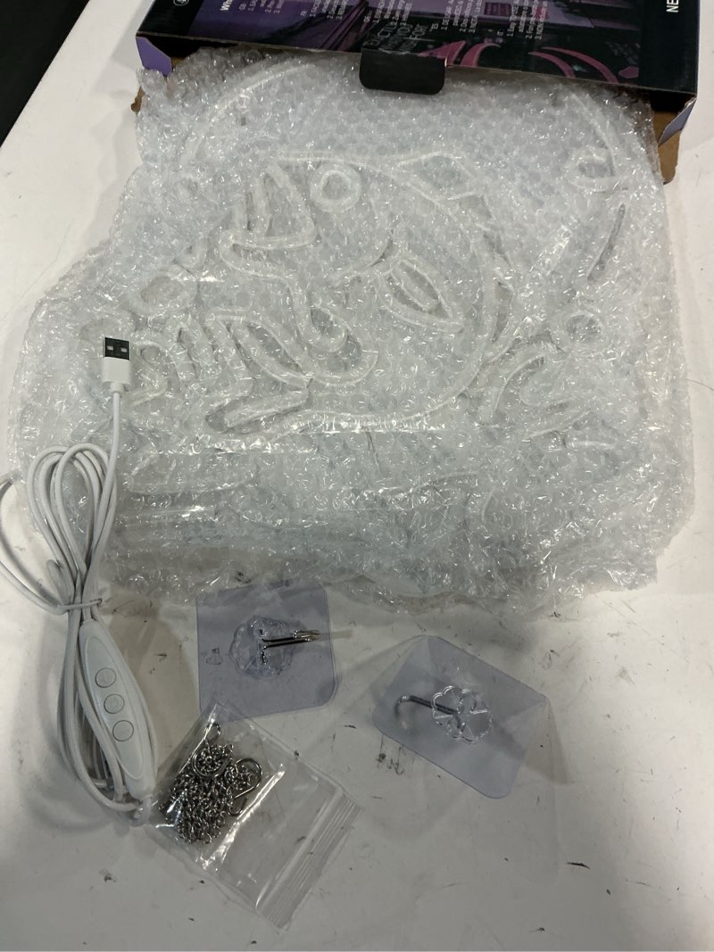 Condition photo showing Good Condition for Fishing Neon Sign Dimmable Fish LED Neon Light for Wall Decor USB Powered Light up signs Japanese Koi Design Quirky Ocean Decor for Coastal Kitchen Game Room Kids Gift Fishing Shop Fishing Lover Colorful-Go Fishing