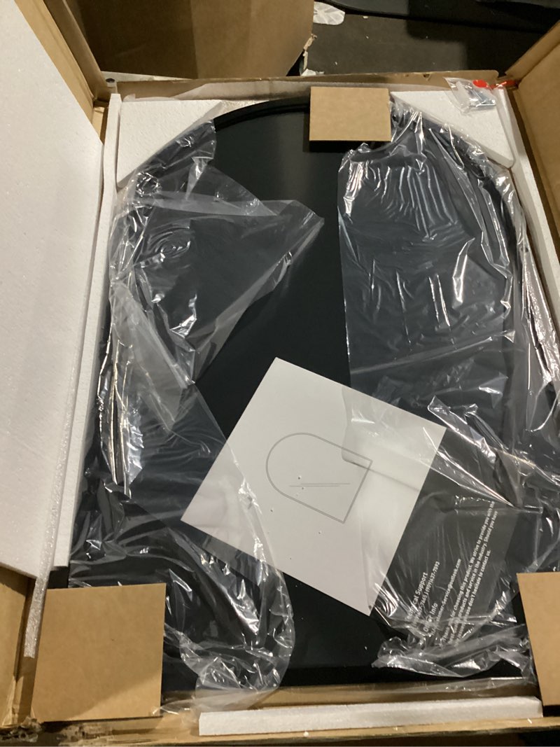 Condition photo showing Good Condition for NEWBULIG 22"x30" Arched Bathroom Mirror, Modern Wall Mounted Decorative Mirror Metal Frame for Bathroom, Entryway, Bedroom, Black Black 30"L x 22"W