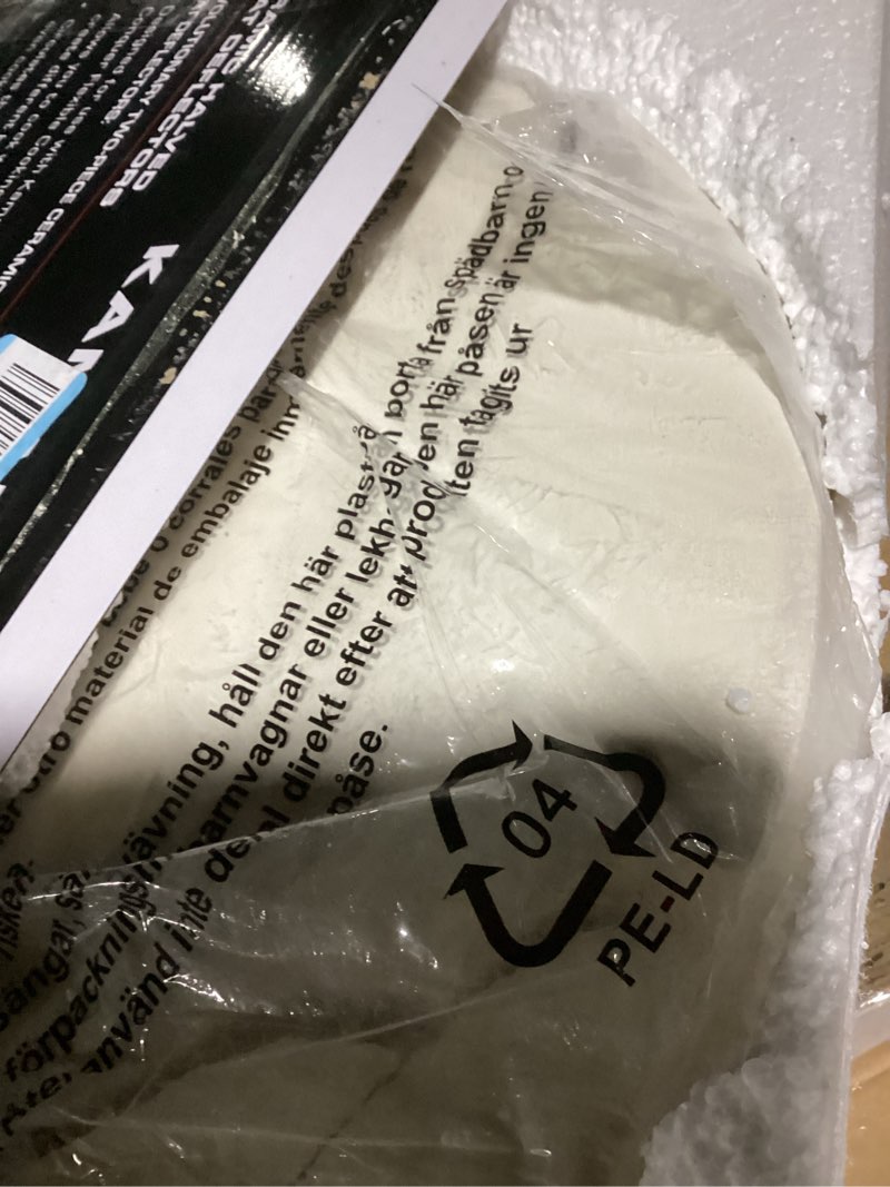 Condition photo showing New/Like New for Kamado Joe Indirect Cooking Half-Moon Ceramic Heat Deflector Plates for Classic Joe Charcoal Grill and Smokers in White 2-Pack, Model KJ-HDP