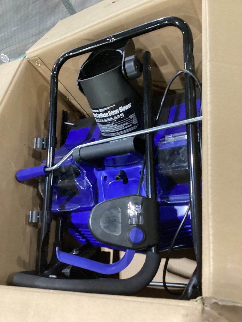 Condition photo showing Good Condition for Not tested!!! Westinghouse WSnow18 48V Cordless Snow Blower 18 Inch Kit, Steel Auger, LED Light, 1200W Brushless Motor, 25ft Throwing Distance, Plows 650lbs/min, Compatible with Snow Joe Batteries 18 Inch with Battery/Charger