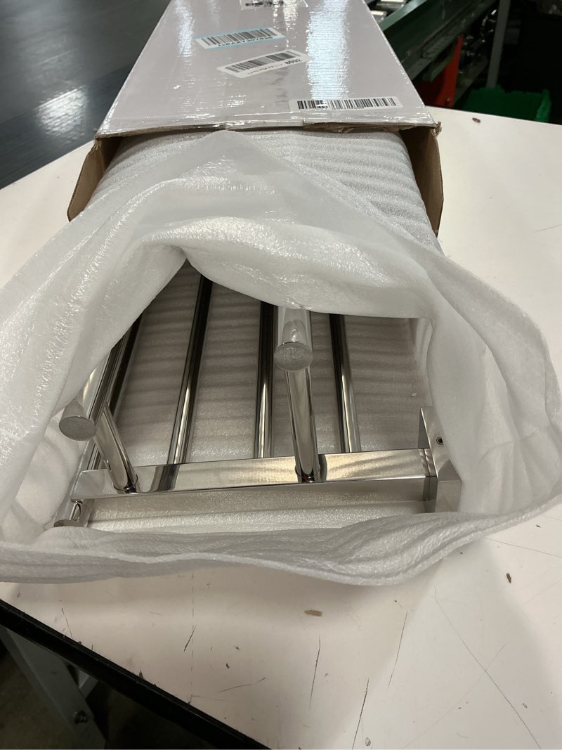 Condition photo showing Good Condition for Alise Towel Rack,Towel Hanger Towel Shelf with Double Towel Bars for Bathroom Lavatory,28 Inch SUS 304 Stainless Steel Wall Mount Towel Holder,Polished Chrome Polished Chrome 700mm/28-Inch(Double Bars)