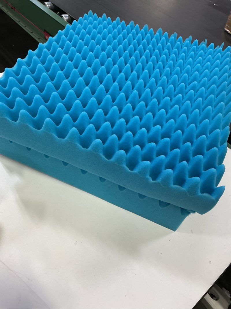Condition photo showing As Is for Geiserailie 2 Pcs Egg Foam Pad Egg Chair Cushion to Relieve Back Foam Seat Cushion Chair Accessories Pad for Office Recliner Wheelchair Home Car (Blue) about 18 x 16 x 4 inches Blue 2