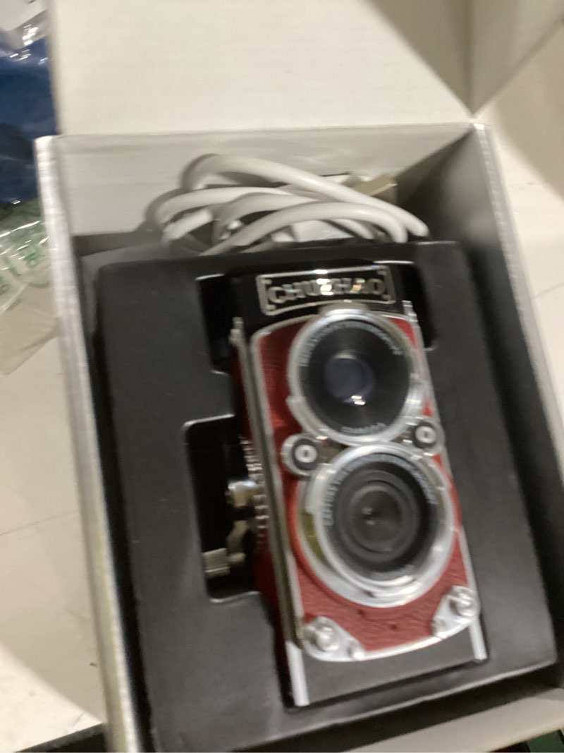 Condition photo showing Good Condition for chuzhao digital camera retro with time stamp - portable vintage tlr style 1080p fhd video 12mp photos autofocus mini vlogging camera with 16gb card for beginners teens adults, red 16gb red