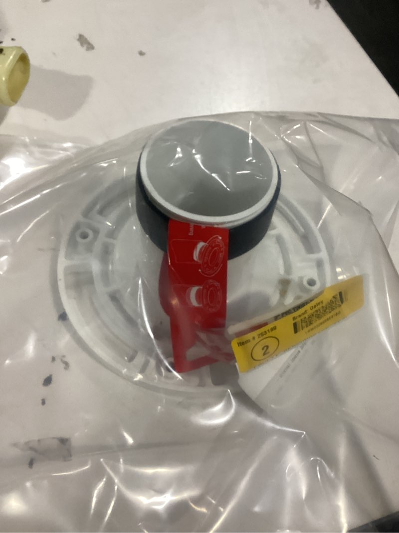 Condition photo showing As Is for Oatey Twist-N-Set 2.89-in White PVC Toilet flange