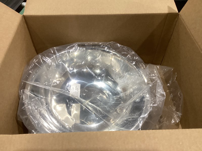 Condition photo showing New/Like New for American Metalcraft 16" Stainless Steel Mixing Bowl - 13-Quart Durable Metal Bowls for Mixing, Large Stainless Steel Bowl 13 Quarts Standard