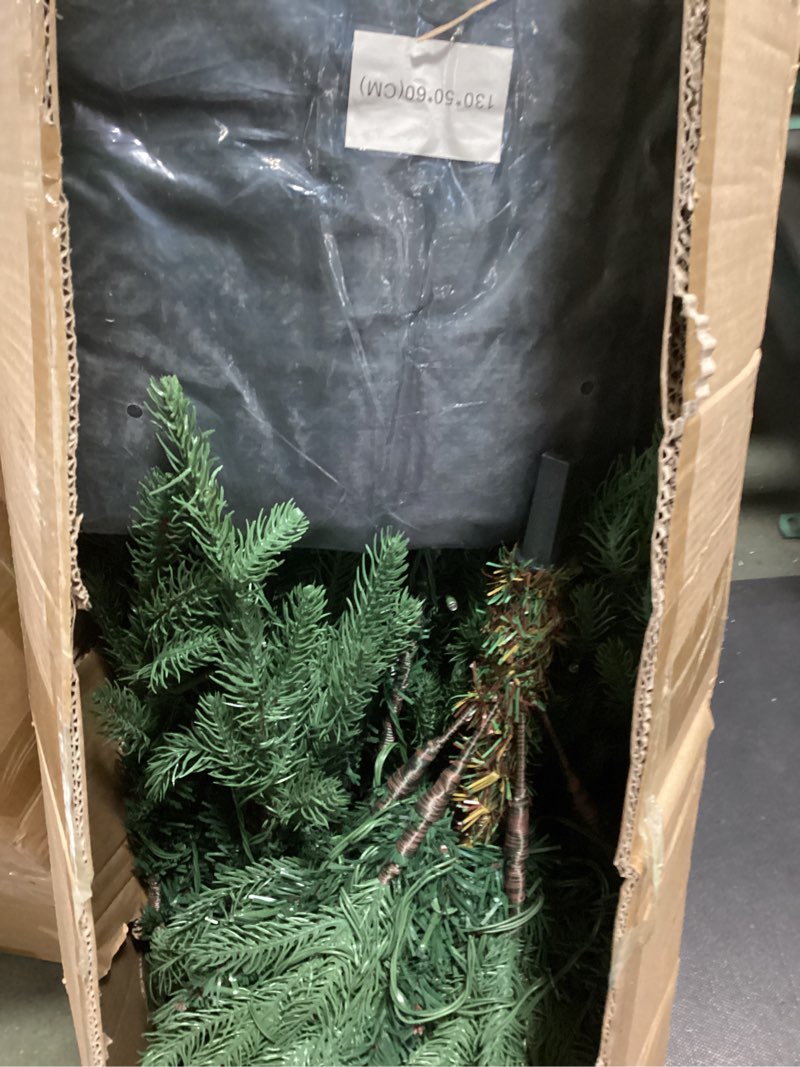 Condition photo showing As Is for Best Choice Products 6ft Premium Hinged Artificial Holiday Christmas Pine Tree for Home, Office, Party Decoration w/ 1,000 Branch Tips, Easy Assembly, Metal Hinges & Foldable Base,size 5/7 FT