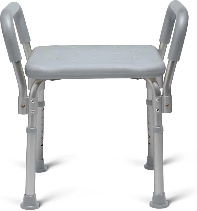 medline knockdown bath bench with arms