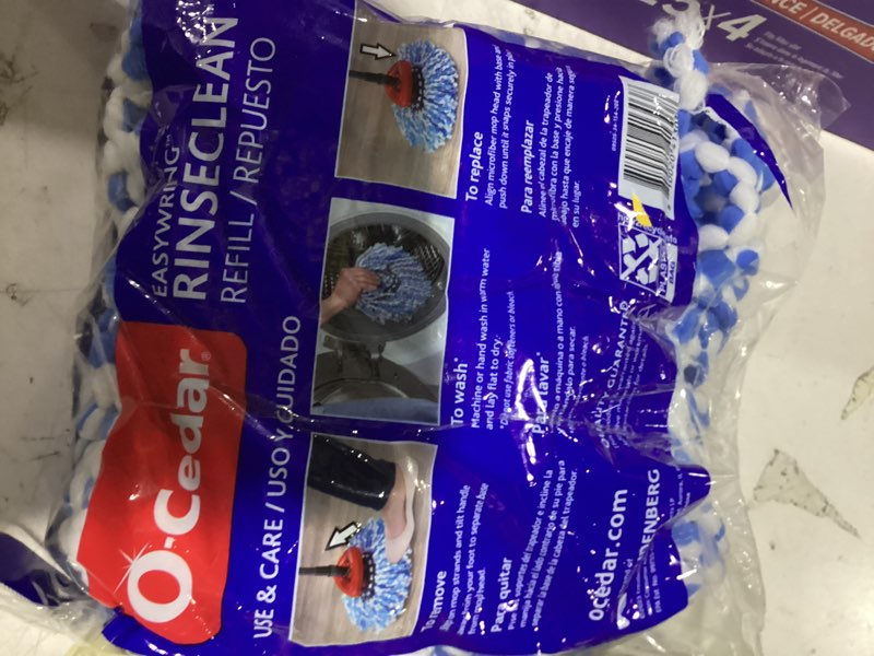 Condition photo showing As Is for easywring rinseclean spin mop microfiber mop head refill (2-pack)