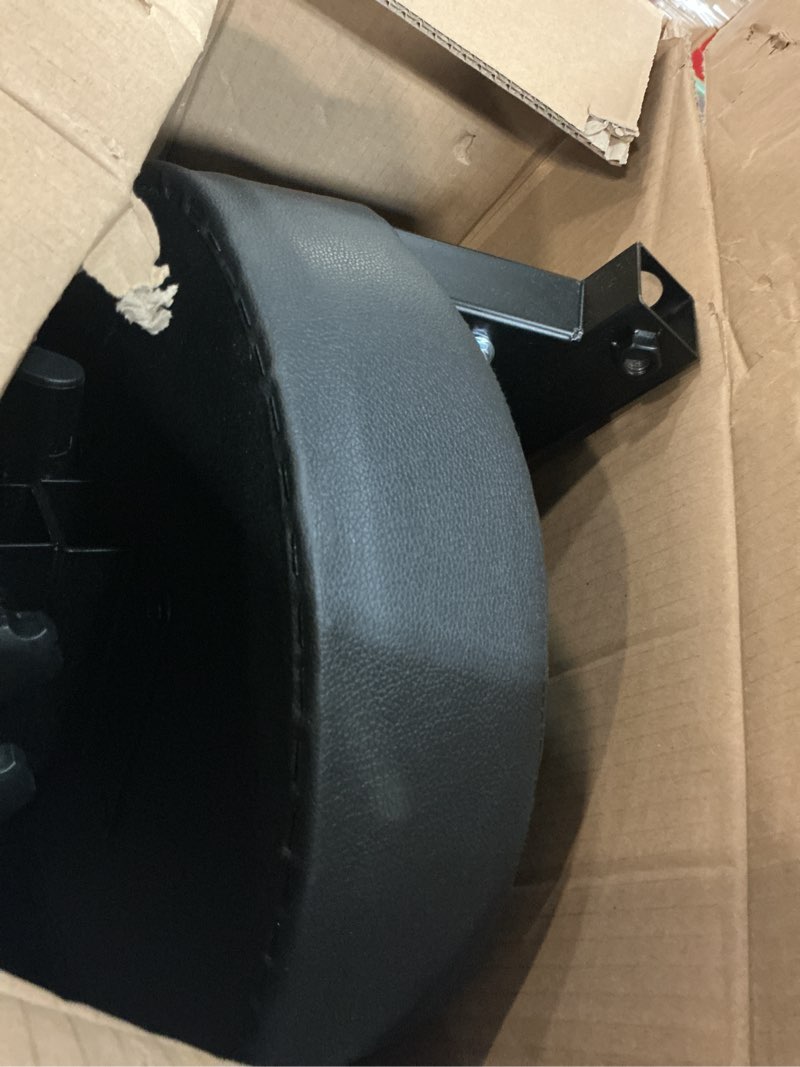 Condition photo showing As Is for strich guitar stool with backrest, height adjustable seat with hanger for acoustic, electric & bass guitars, musician drum throne for adults, drummer, and guitarist, sgt-30b round