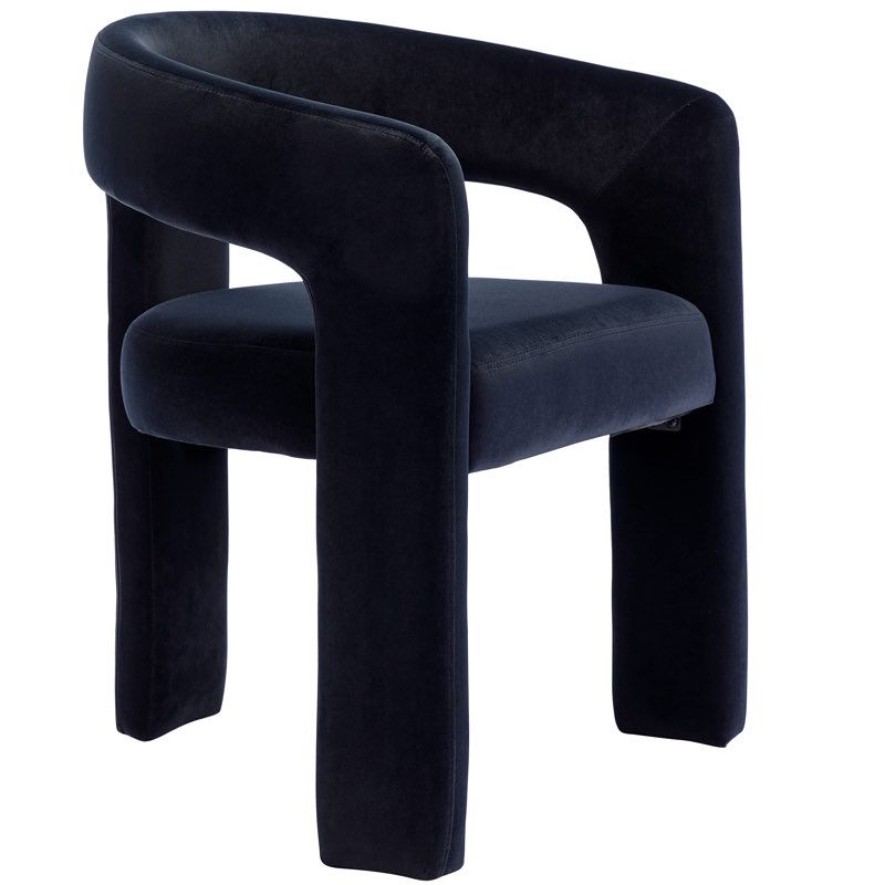 modern upholstered barrel dining chairs upholstery color:  black
