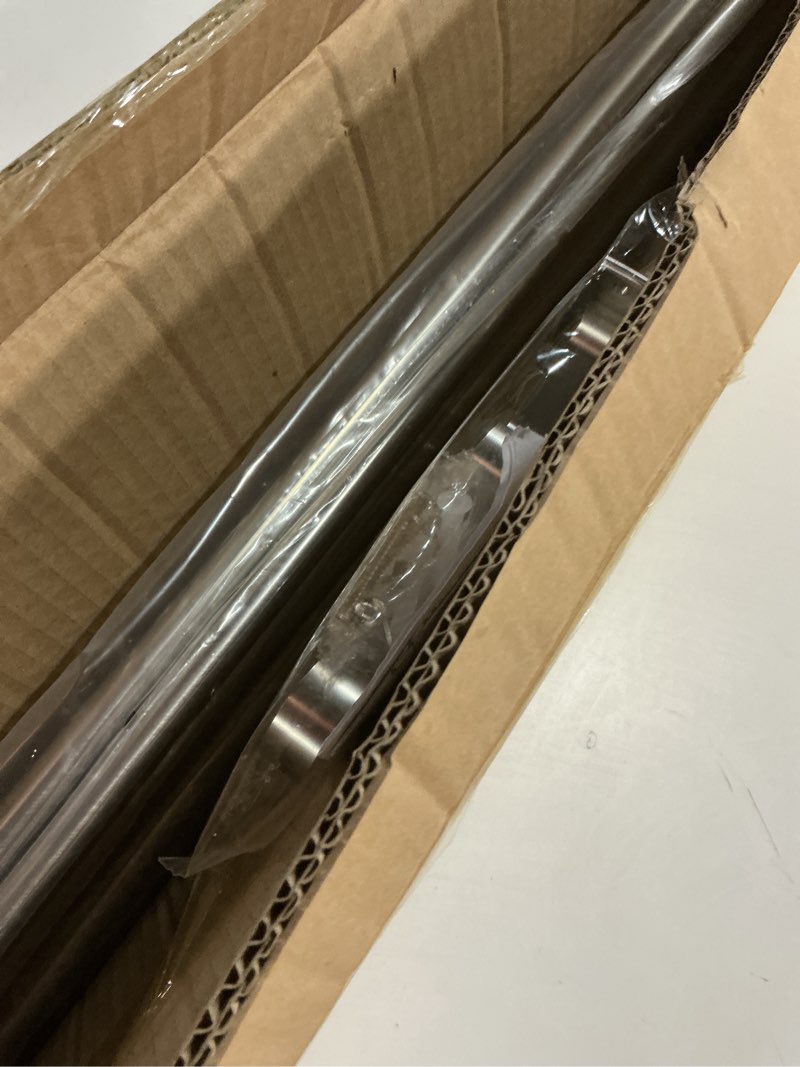 Condition photo showing New/Like New for Double Curtain Rod for 84-120 Inches Windows, Blackout Wrap Around Window Curtain Rods?1-inch Heavy Duty Adjustable Room Darkening Rustic Dual Drapery Curtain Rods for for Livingroom, Kitchen, Patio Brushed Nickel for 84-120" Windows