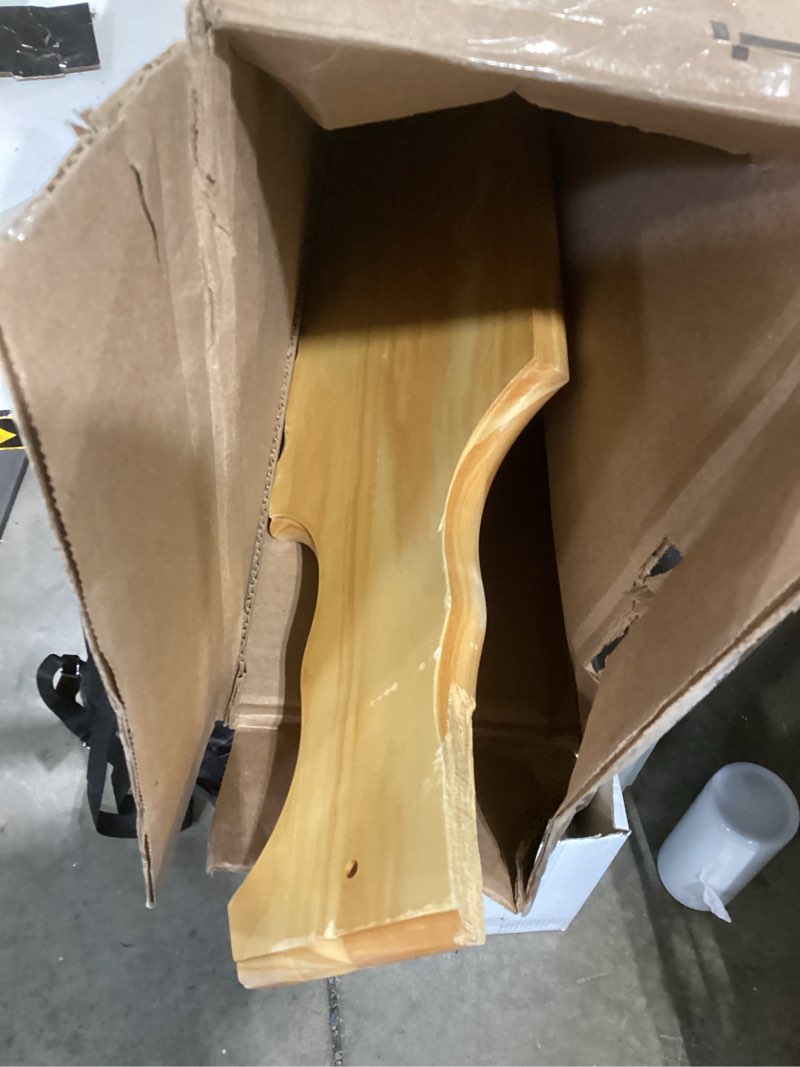 Condition photo showing As Is for greek fraternity & sorority large wooden paddle, premium pine wood routed & sanded, ideal for ceremonies & gifts, 48-inch, pointed corners 48"