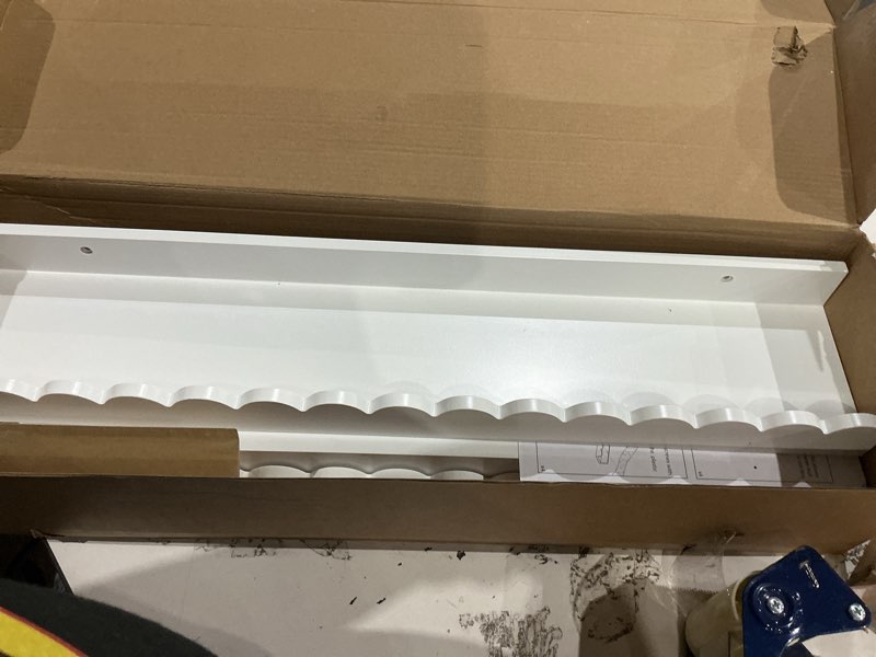 Condition photo showing Good Condition for onlysky scalloped shelves, nursery book shelves, floating book shelves for wall, toddler nusery deocr white 23 inches