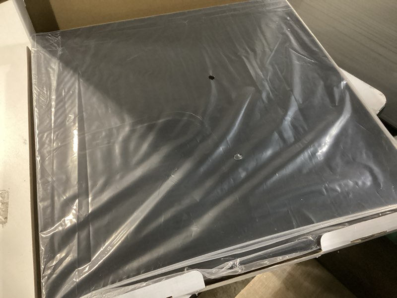 Condition photo showing Good Condition for 20×20 inches Oversized Black Acrylic Ottoman Tray Extra Large Decorative Tray Spill-Proof Serving Tray with Handles King-Size Safe Edge Organizer Tray for Coffee Table Countertop Breakfast Tray