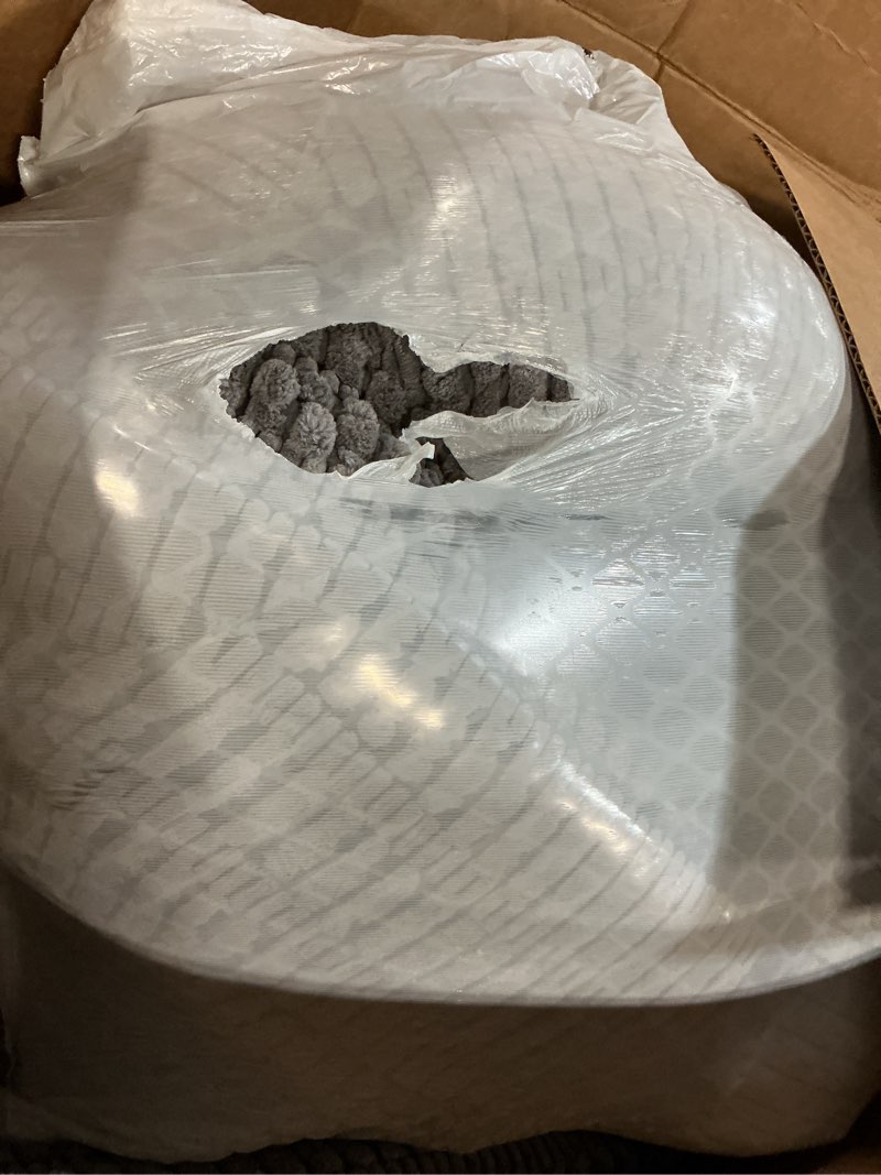 Condition photo showing As Is for Selectico 19" Reading Pillow for Bed with Built-in Arms & Large Pockets, Supportive Backrest Cushion