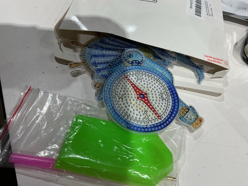 Condition photo showing Good Condition for bbto 15 pcs summer ocean diamond painting keychains kits 5d diy summer diamond art painting keyrings sea animals theme key chains for beach party crafts ornaments