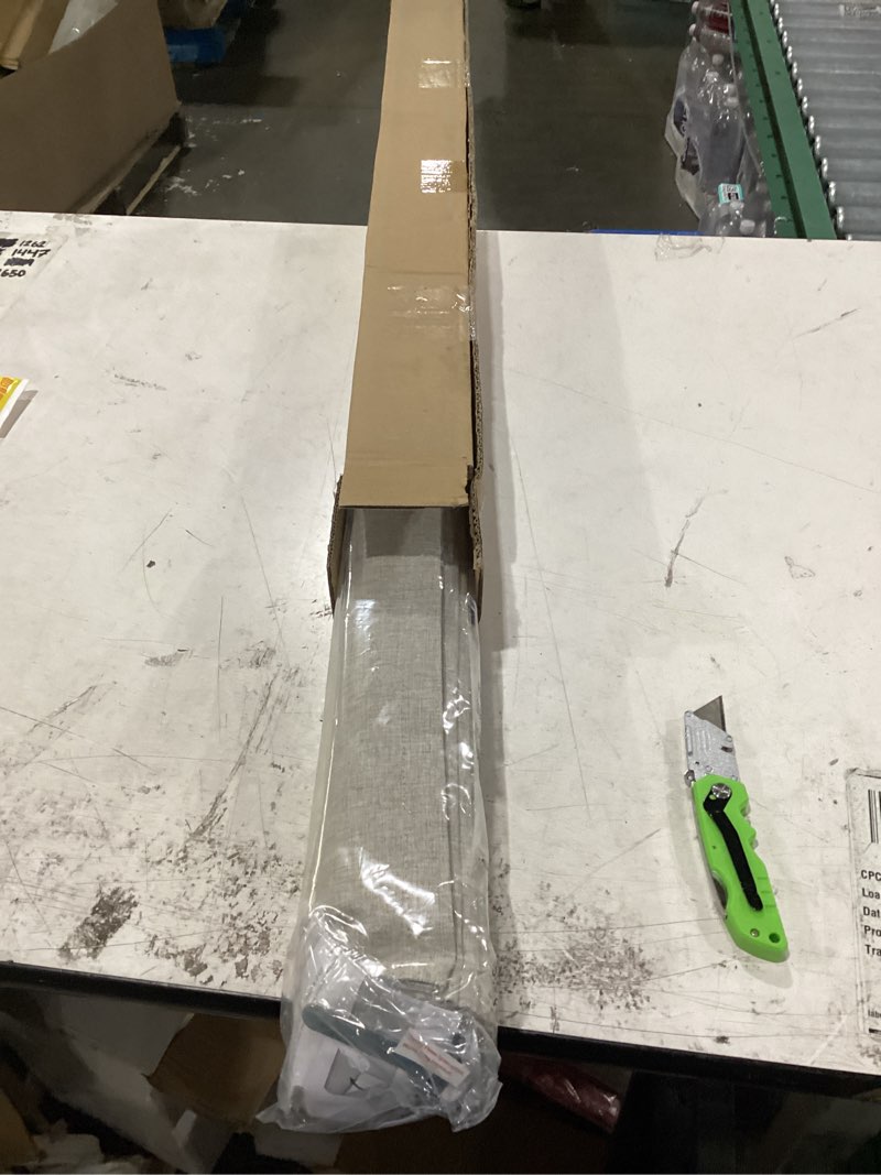Condition photo showing New/Like New for lazblinds no drill roman shades for windows, cordless blackout window shades with uv protection, polyester fabric for bedroom & living room, 33" w x 64" h, beige blackout - faux linen - beige 33"w x 64"h