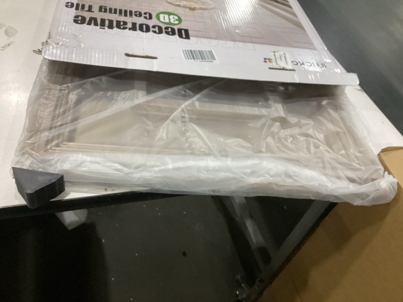 Condition photo showing New/Like New for STICKGOO Glue Up Ceiling Tiles, 24x24 Inch PVC Decorative Drop Ceiling Tile Golden Coffee 48 Sq. Ft, Pack of 12 Tiles 24"x24" Golden Coffee