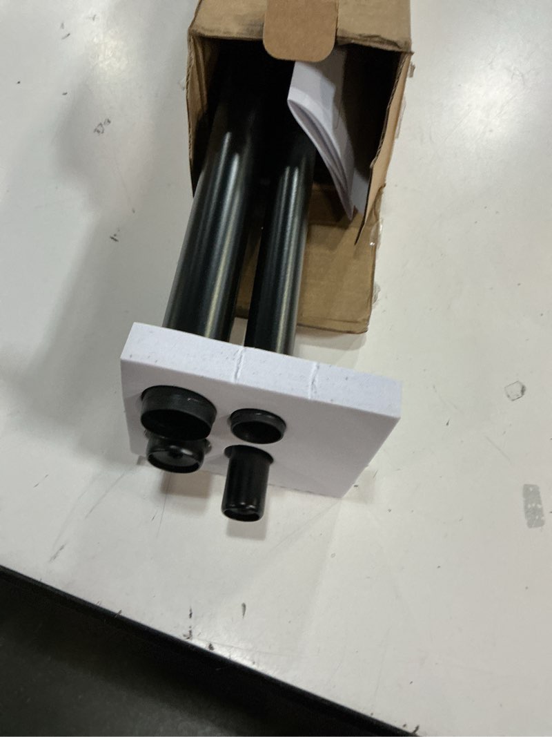 Condition photo showing Good Condition for double curtain rod 72 to 144 inch, hotozon 1 inch heavy duty double curtain rods for windows 60 to 140 inches(5-11.6 ft), telescoping drapery rod with simple end finials, black black 72-144"