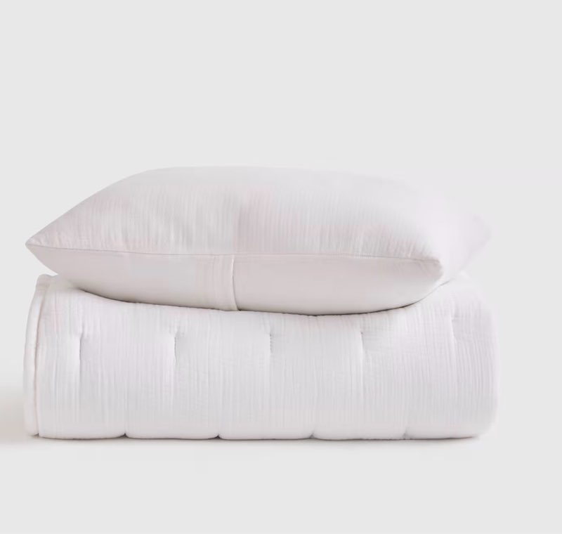 organic airy gauze toddler quilt & sham set