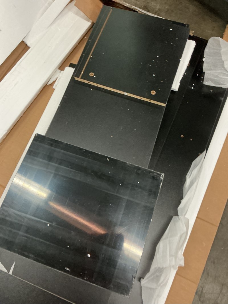 Condition photo showing As Is for crosley furniture camden  medium \\\\\\\\\\\\\\\" tv stand(it lacks remnants to complete the tv stand game well)