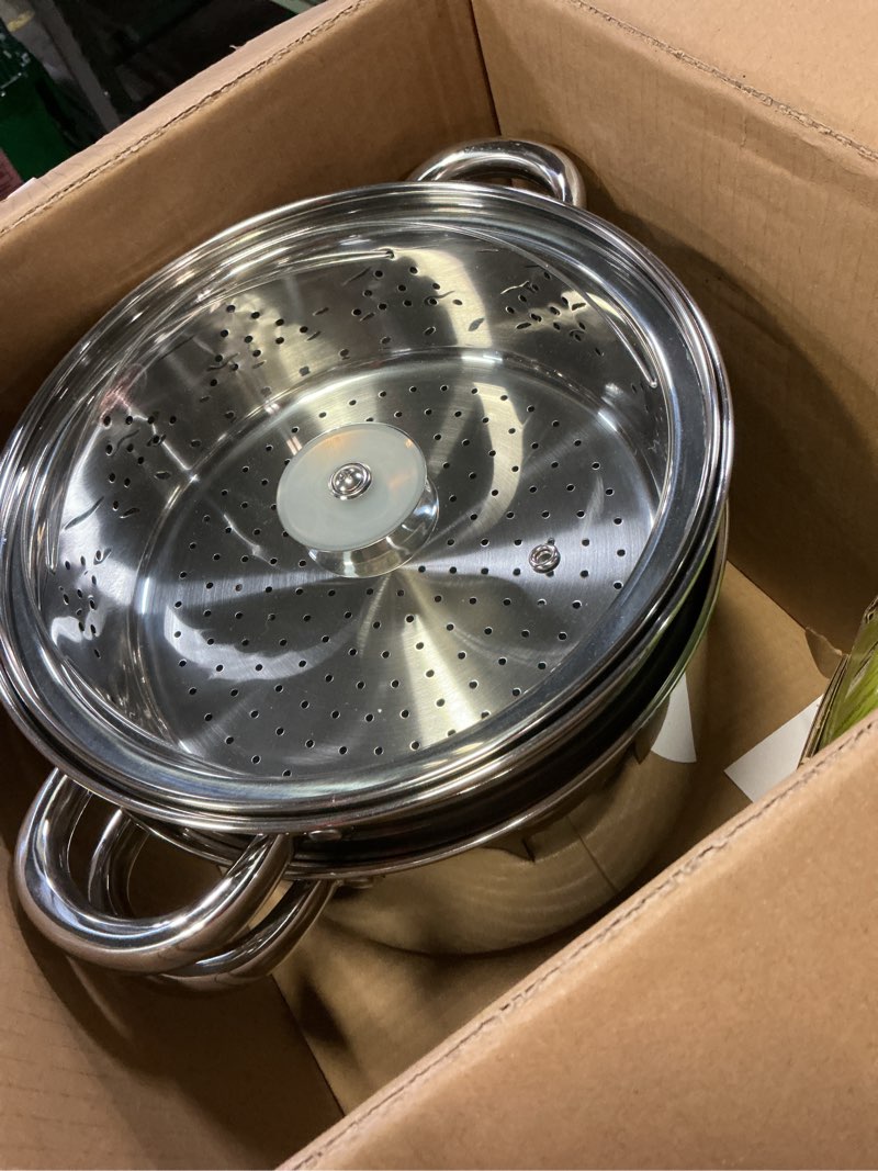 Condition photo showing Good Condition for Stainless Steel 4 Piece Pasta Cooker Steamer Multi-Pot 8QT